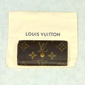 EUC LOUIS VUITTON 4 KEY HOLDER POUCH / WALLET  WITH DUST POUCH DATE CODE FL0095